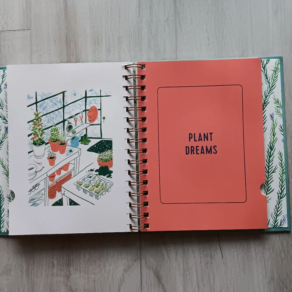 New I Love My Plants Gardening Journal Spiral Bound Sections Graphs Notes Info